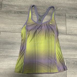 Nike Lavender and Lime Green Tank Size Medium